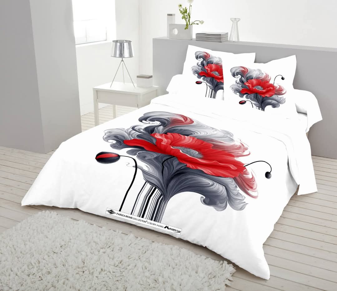 HD Printed Premium Panel Bedsheet